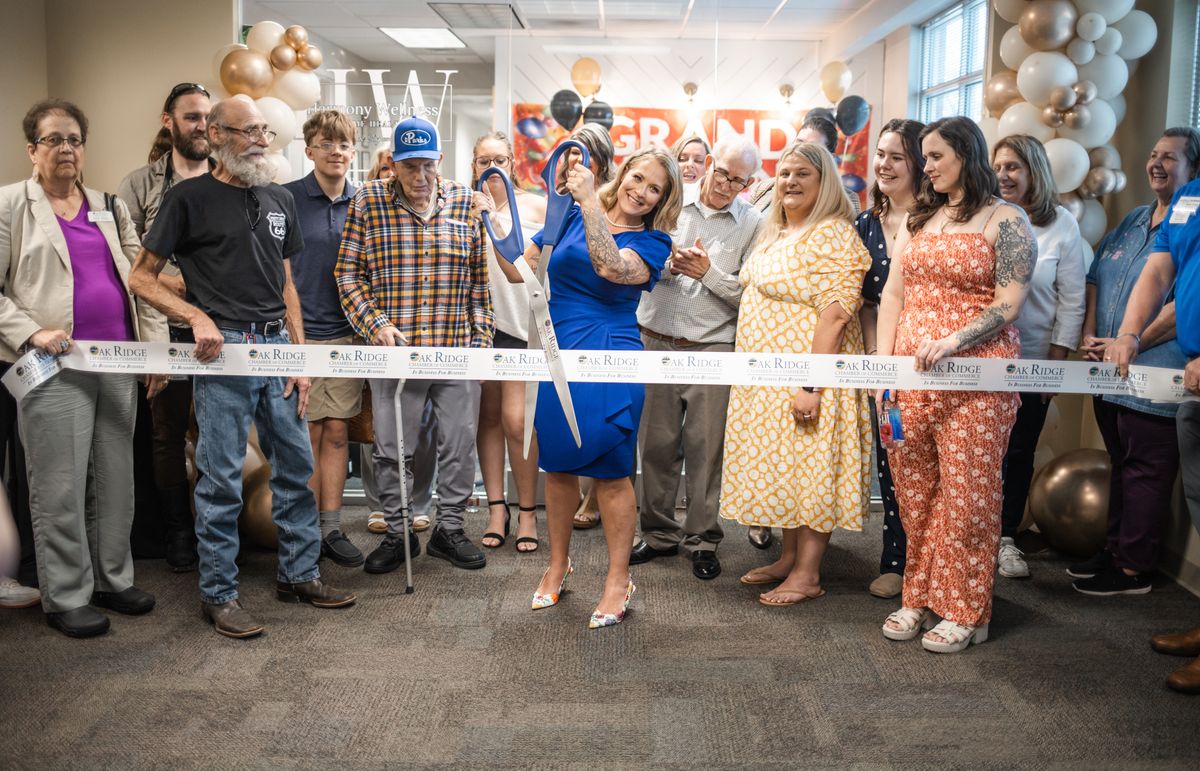 Ribbon cutting moment at Harmony Wellness Grand Opening